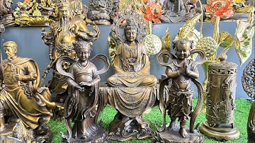 Phật bà Quan Âm, tượng Quan Công to đẹp, thiên sư Chung Quỳ, tôn tượng Đại Thế Chí