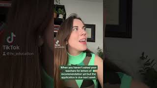 Get your asks for rec letters in EARLY to avoid stress later in college apps 😮‍💨