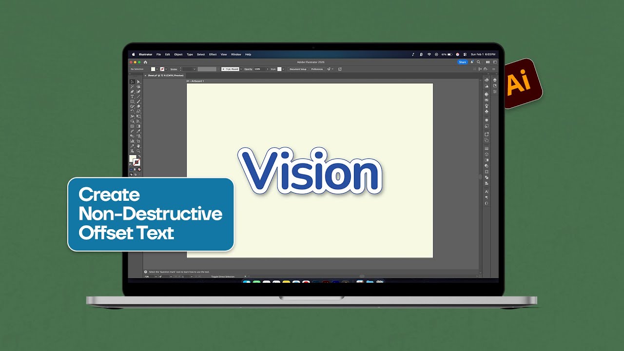 Offset Text Examples Create Non Destructive Offset Text | Illustrator Guide - YouTube