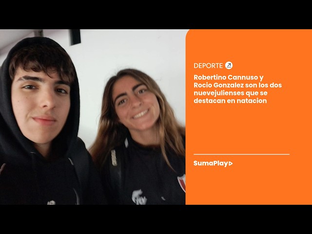 Rocío González y Robertino Canusso: esfuerzo y constancia en la natación