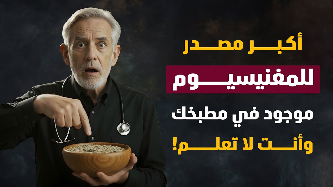 أقوى مصدر طبيعي للمغنيسيوم في العالم مخفي في مطبخك! أقوى مصدر طبيعي يعالج النقص بسهولة