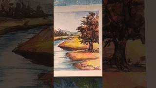 Lap of Nature 🎨🖌️ प्रकृति की गोद। Landscape Water Colour Painting