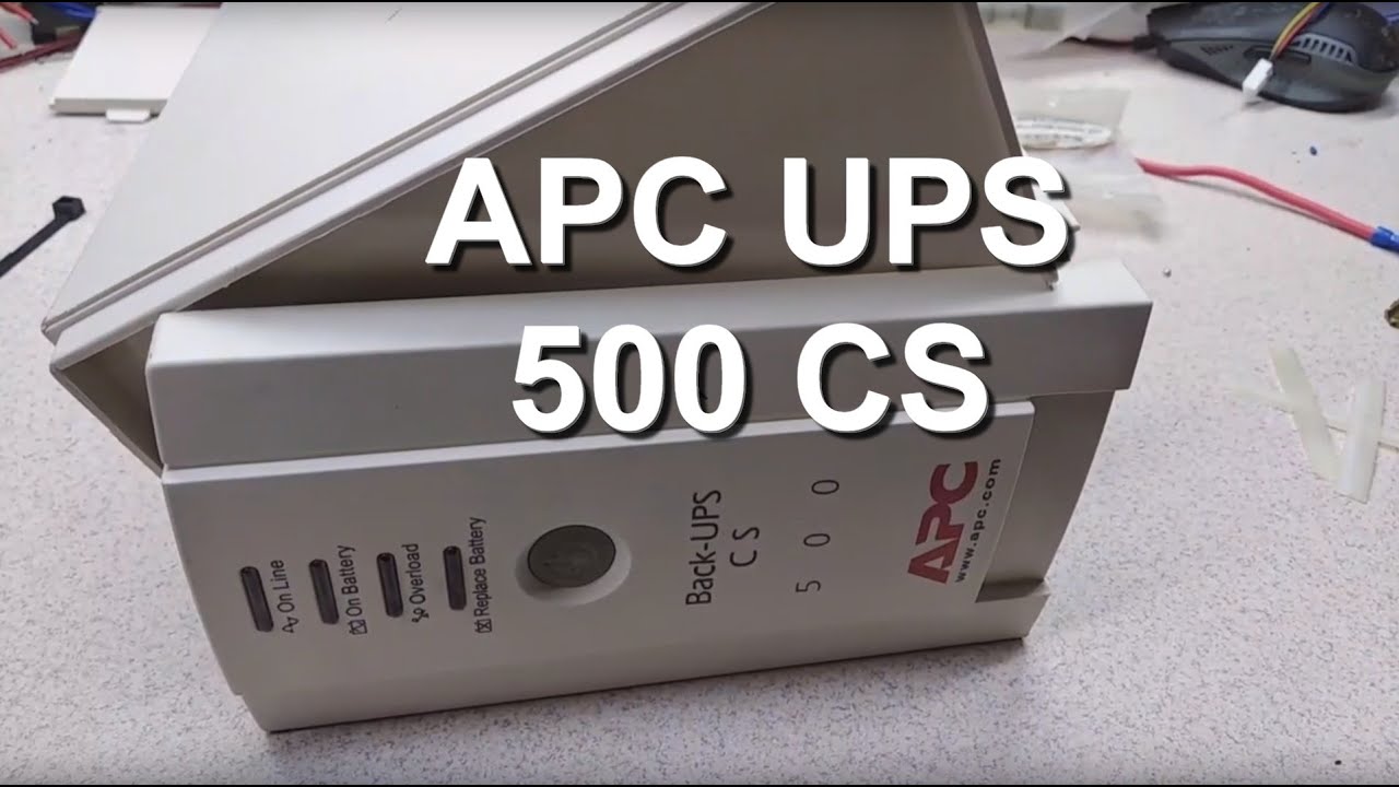 UPS 500 APC naprawa obcietych przewodow do akumulatora - YouTube