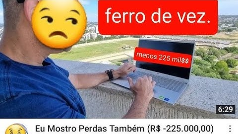 Thomas de castro (Escola para Uber) perde mais de 100 mil no day trade.