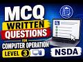 MCQ Written Questions for Computer Operation Level 3 - NSDA