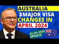 Australia visa changes in april 2024 3 major updates australia visa update