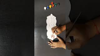 Shiva Wall Hanging Craft Ideas #Lippan Art #Homedecor #Youtubeshorts #Shiva Wallhanging #Shorts