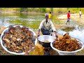 COUNTRY CRAB FRY | Mud Crab Catching and Cooking | Nandu Varuval | food fun village