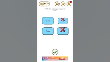 Brain Find Level 80 Which of the following animals cannot blink.