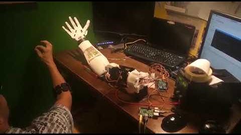 InMoov arm connected to the EMG sensor Myo Part 1