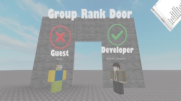 How to make a Group Rank Door - Roblox Studio Tutorial