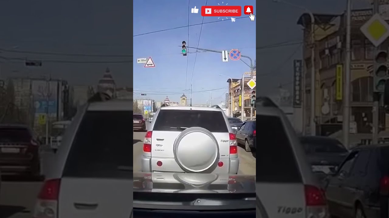 Idiot Pedestrian Caused The Car Crash 
