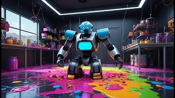 Five Little Robots on the Run | Fun Robot Song for Kids | Playful Nursery Rhyme for Toddlers