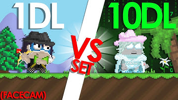 (FACECAMLi) 1 DL VS 10 DL SET CHALLENGE - Growtopia Türkçe
