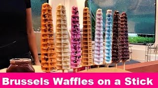 BRUSSELS STICK WAFFLES WITH OR WITHOUT TOPPING & CREPES  STREET FOOD HOLLAND