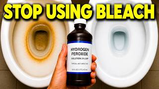 Pour hydrogen peroxide into your toilet tank and WATCH WHAT HAPPENS! (Better Than Bleach)