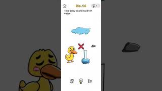Help baby duckling drink water#brainout #level14#gameplay #gaming #games #shorts screenshot 5