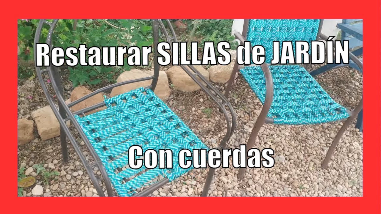🪑 Restaurar SILLA de JARDÍN usando cuerdas 🌳
