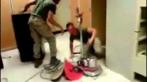 Riding A Floor Buffer FAIL