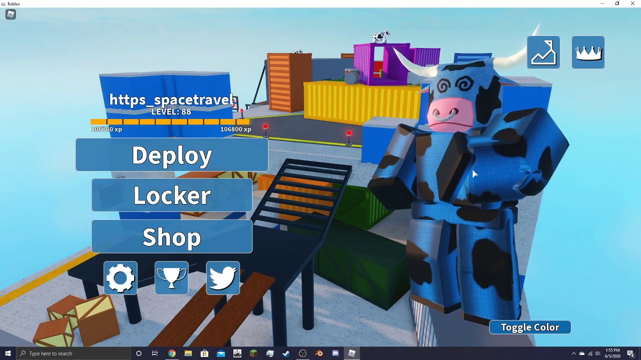 How to get the Cow skin in Arsenal YouTube