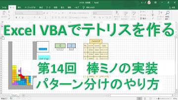 第14回　棒ミノの実装　パターン分けのやり方【テトリスを作る　Excel VBA　プログラミング】プログラミング初心者向け