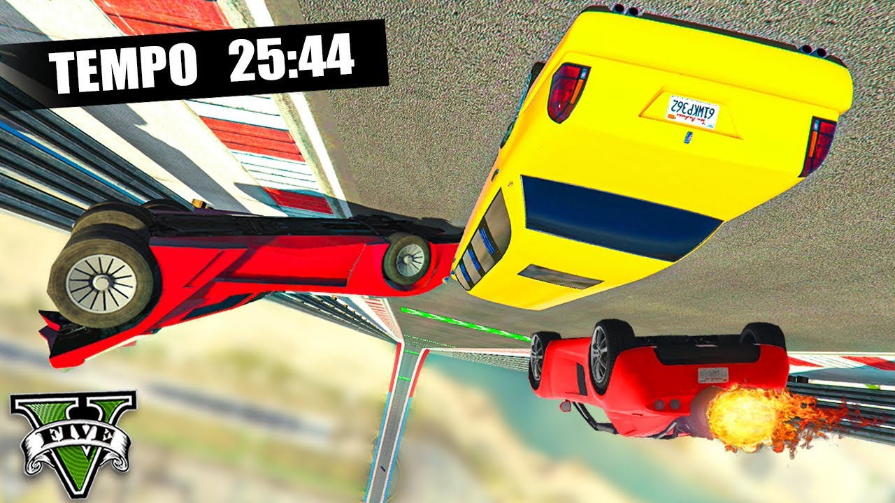 GTA V Online: O VAI E VEM na MEGA RAMPA EM 90° GRAUS!!! (ABSURDO)