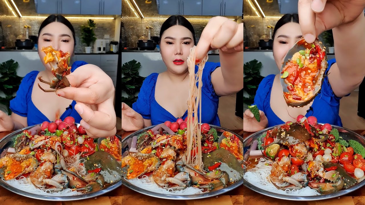 ตำเหลาปูไข่ดอง แกล้มมะระขี้นกหวาน | ไอซ์ซี่ กินยั่ว