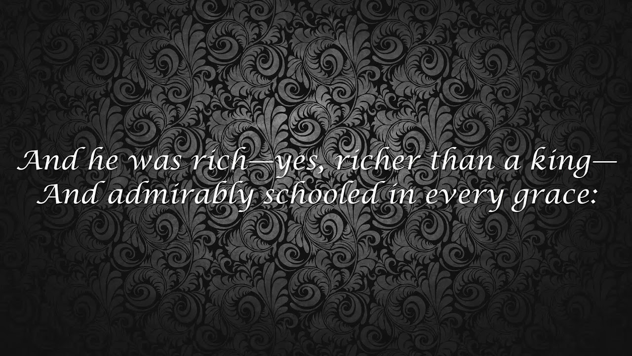 Richard Cory Poem By Edwin Arlington Robinson Youtube