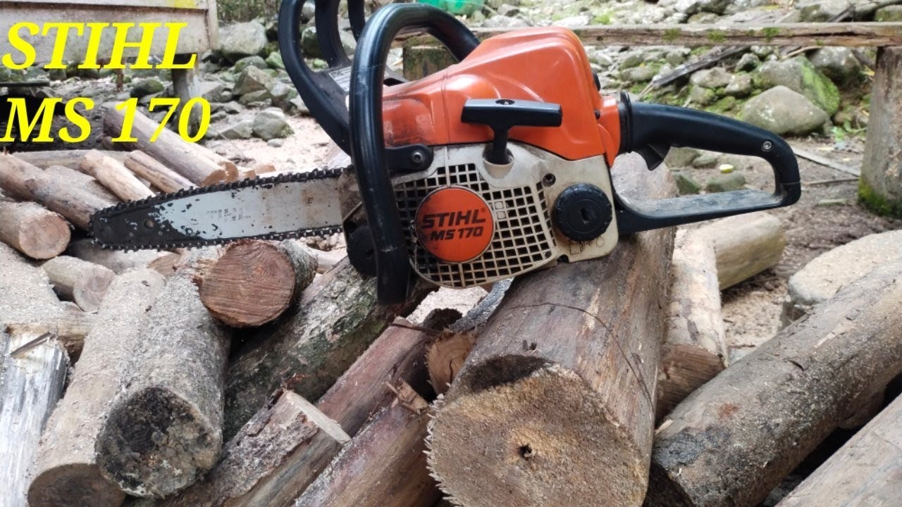 firewood cutting.chainsaw STIHL MS170 - YouTube