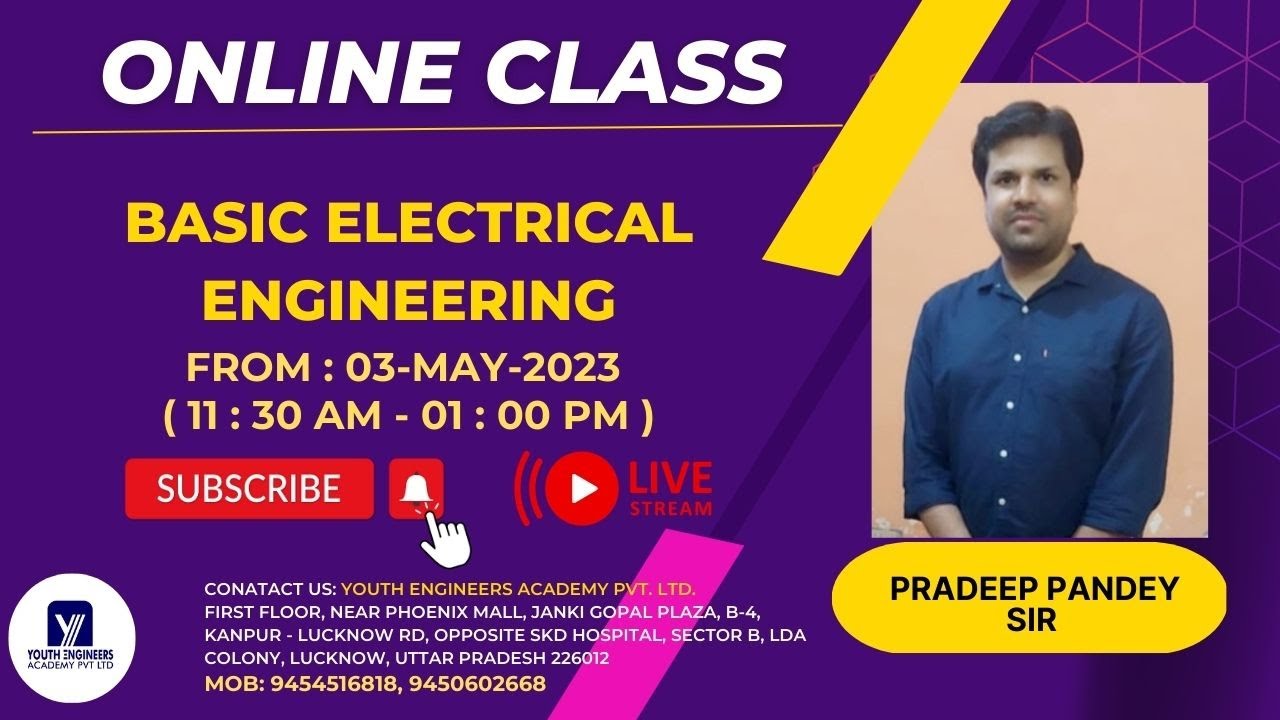 BASIC ELECTRICAL ENGINEERING II LIVE CLASS BY PRADEEP PANDEY SIR II # ...
