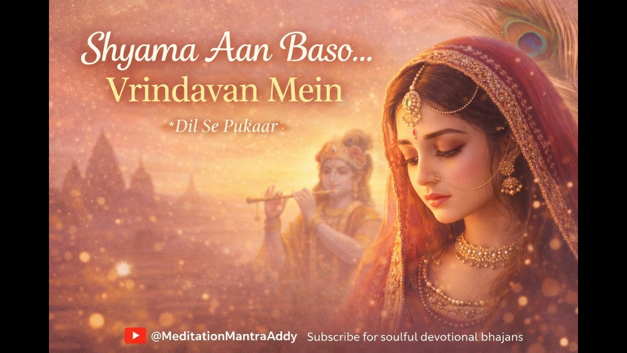 Shyama Aan Baso Vrindavan Mein (Lofi Bhajan) 🌙 | Radha Krishna Devotional Song | Peaceful Meditation