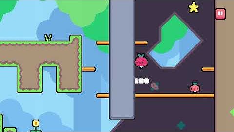 Dadish. World one. Level 4. Walkthrough with Star.