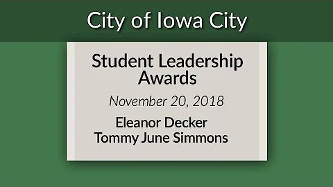2018 Student Leadership Awards - Horace Mann Elementary