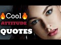 😏Girls Attitude Quotes🔥😎 // #only quotes