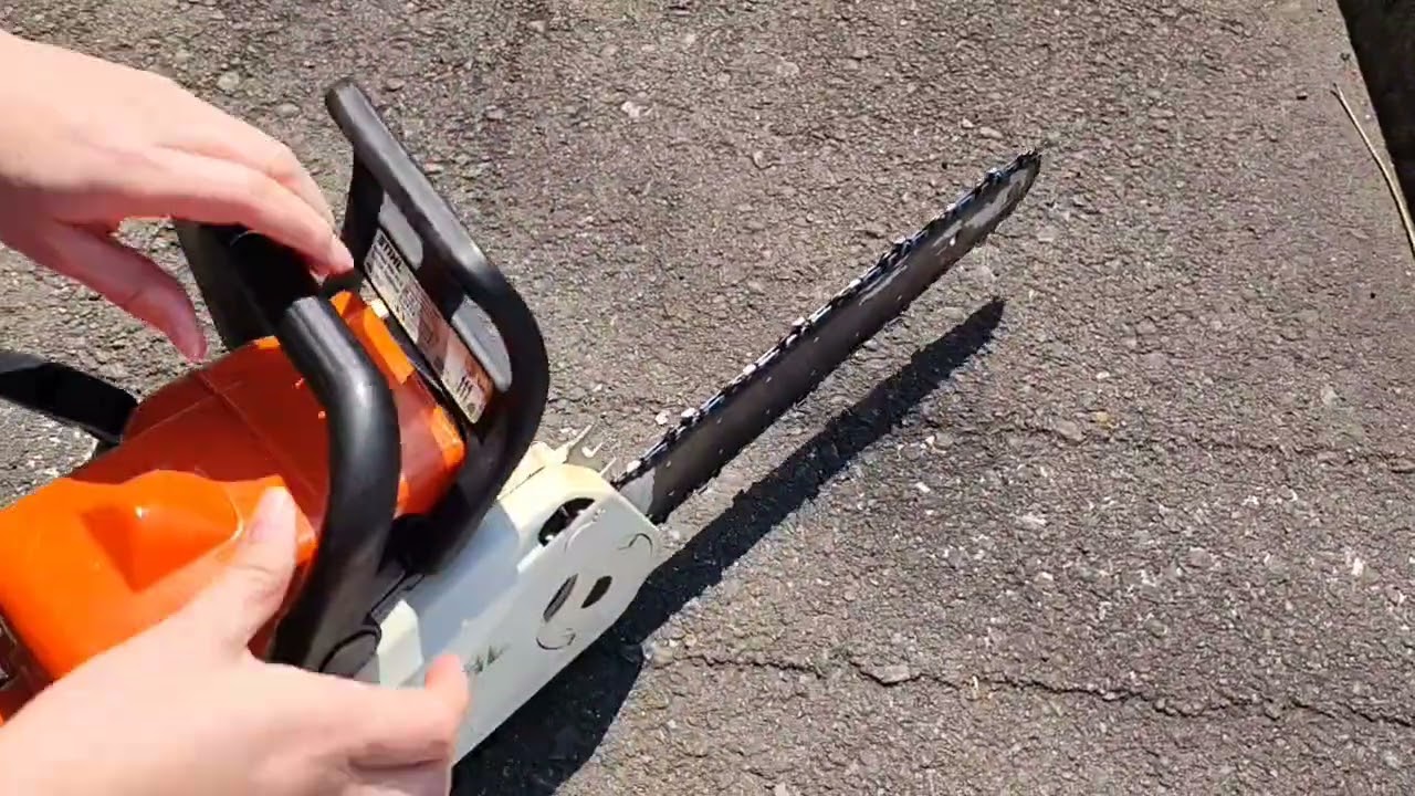 STIHL スチール エンジンチェーンソー MS180C-BE 簡易動作確認動画