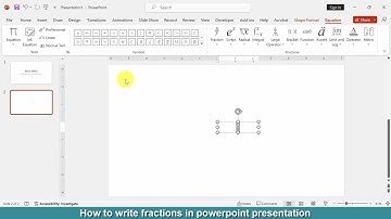How to write fractions in PowerPoint presentation