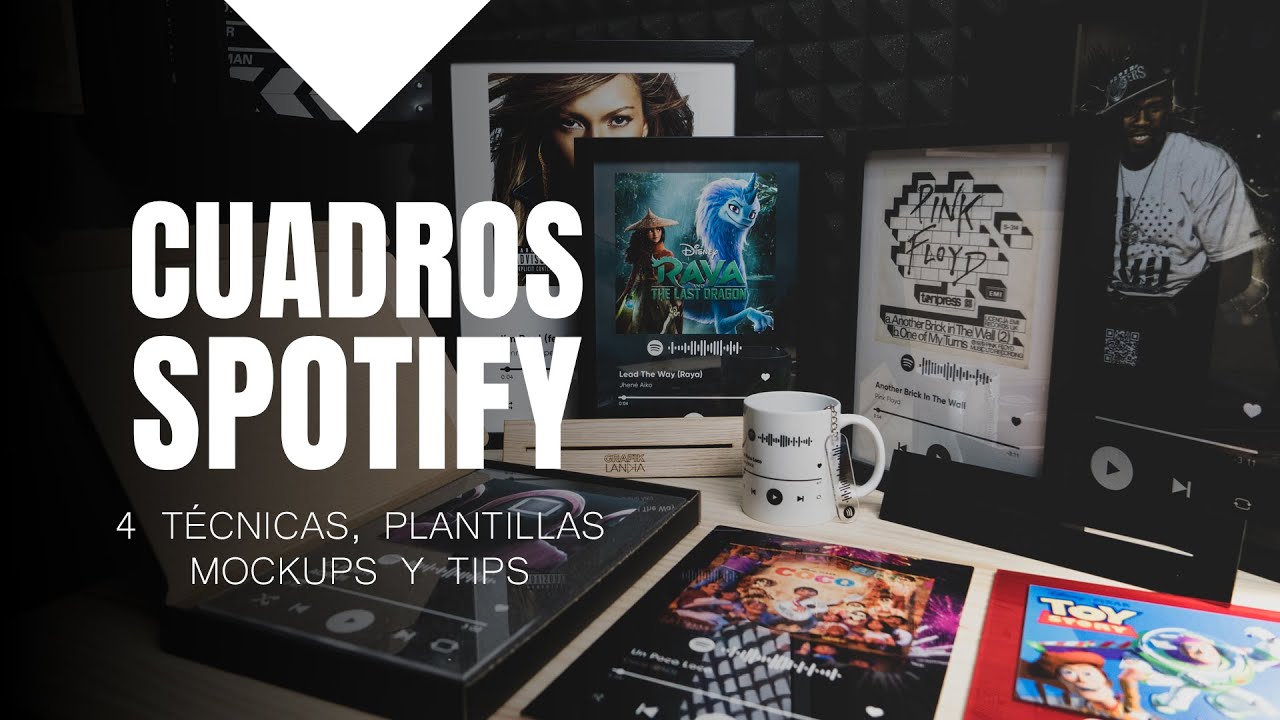 Cuadro Acrílico Negro con Foto y Código Para Canción Spotify