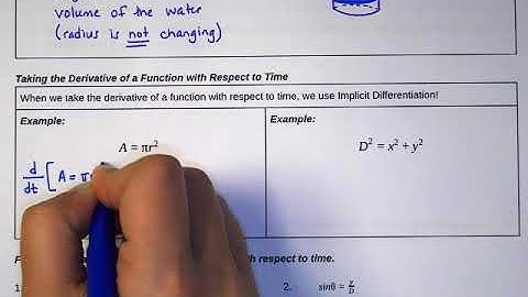 AP Calculus AB Introduction to Related Rates Video