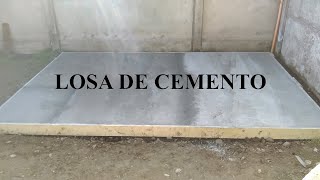 contruyendo una losa de cemento en casa