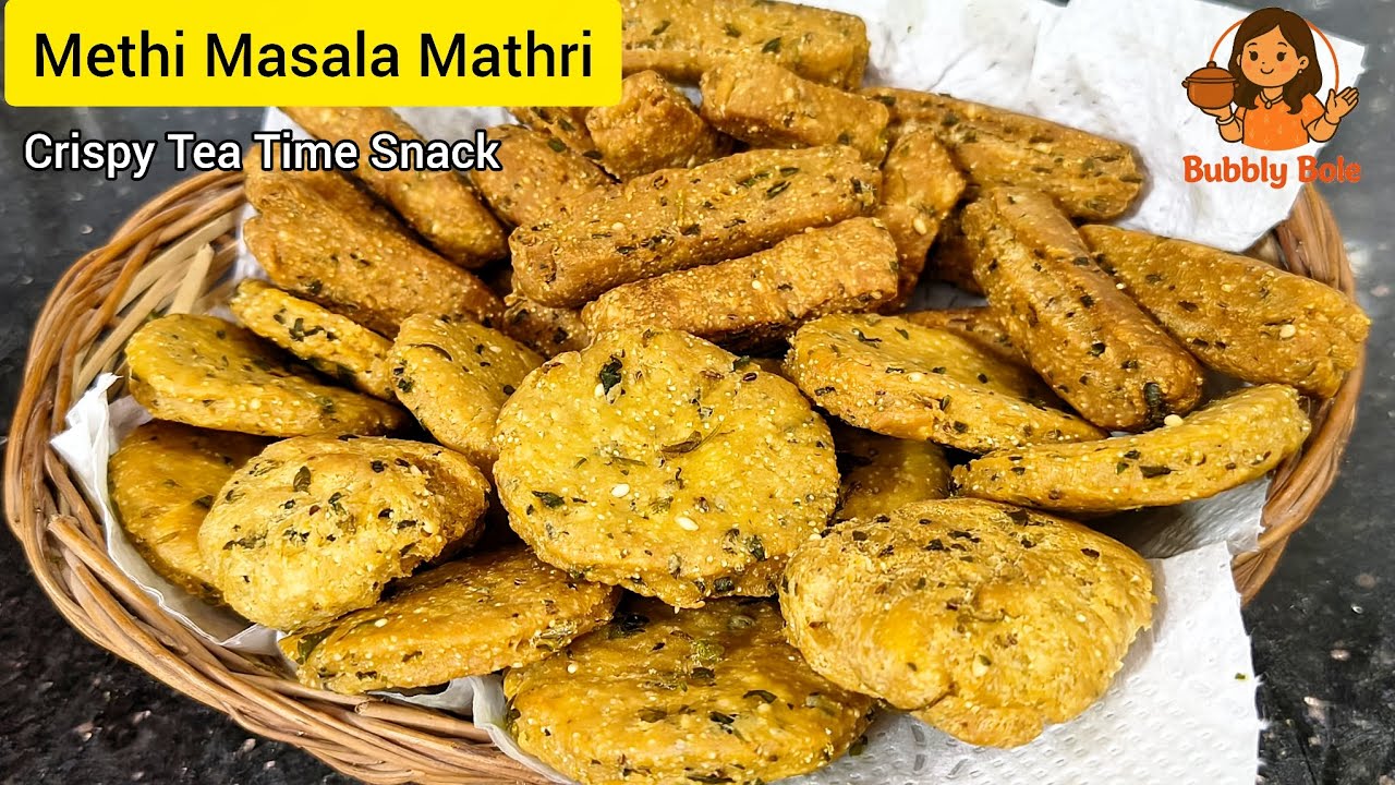 Methi Masala Mathri Recipe | Crispy Namkeen Mathri at Home | Easy Tea Time Snack🌿🎉