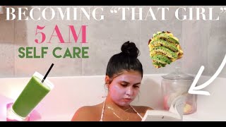 BECOMING “THAT GIRL” for the day! |Self care, eating healthy, mental health & more!