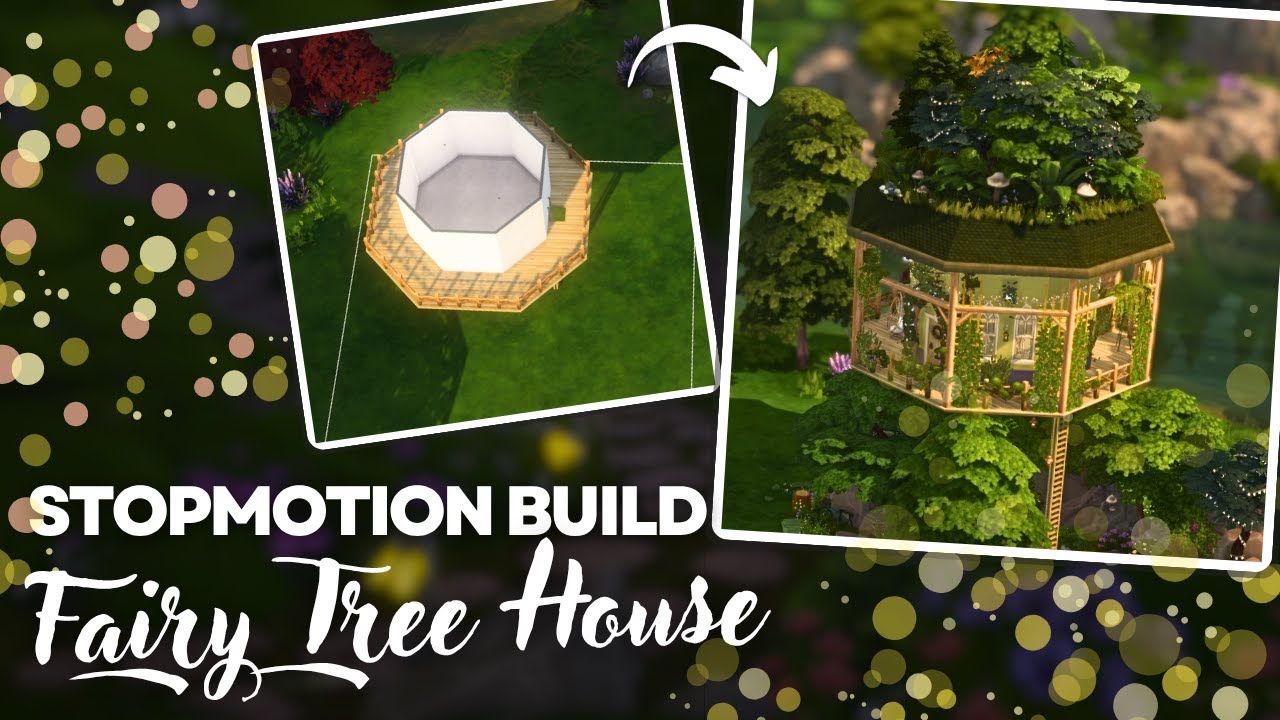 Building a Floating FAIRY TREE HOUSE 🧚 Sims 4 Stopmotion Build | No CC