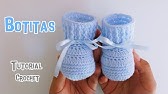 Como tejer paso paso zapatitos, botitas escarpines bebé 0 a 3 meses Crochet for Baby 203 - YouTube