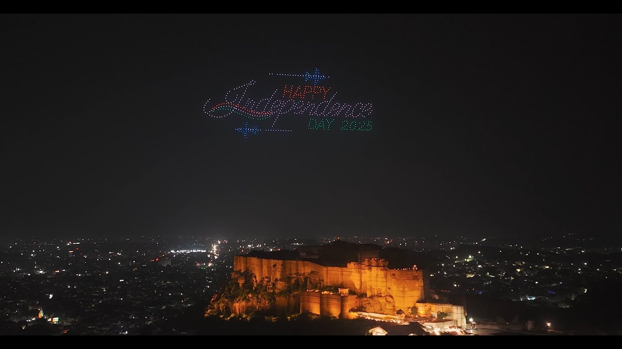 Independence Day 2025 Drone Show | Jodhpur | Mehrangarh Fort | BotLab | 600 Drones