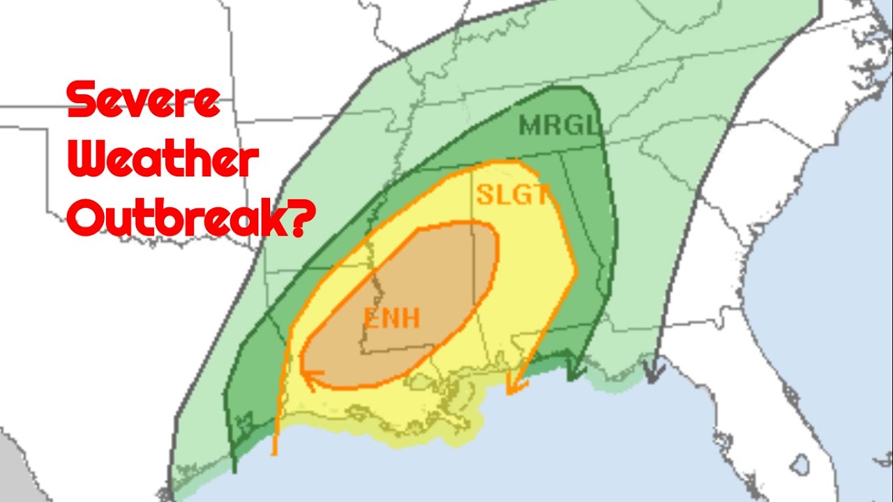 Potential Severe weather outbreak on Monday! - YouTube