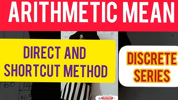 #Mean using Direct and short cut #method ( Discrete series ) | Statistics| 3rd video. #shorts