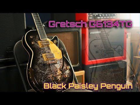 Gretsch G6134TG LTD Black Paisley Penguin - YouTube