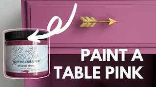 Let's Paint A End Table Pink With A NEW Color From Dixie Belle Paint!