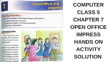 DAV CLASS 5 COMPUTER CHAPTER 7 OPEN OFFICE IMPRESS | HANDS ON ACTIVITY AND SOLUTION BY ASIF SIR