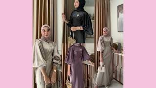 Inspirasi dress satin Silk terbaru 2023 | model baru | elegan  #shopeehaul #dresskondangan
